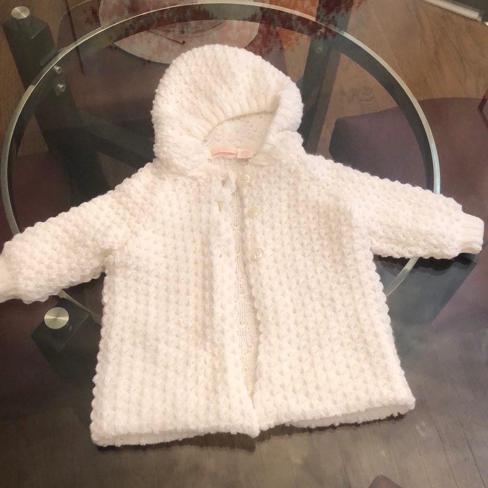 First Impressions white infant sweater